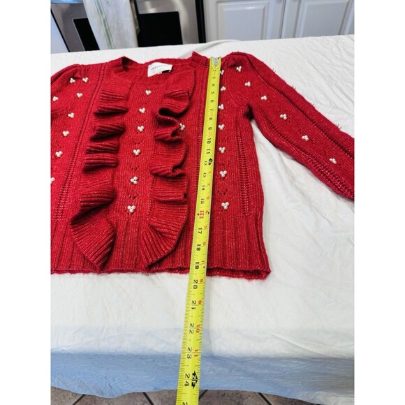 Industry sweater size M Burgundy Red  Embedded Mint Conditions - Picture 5 of 11
